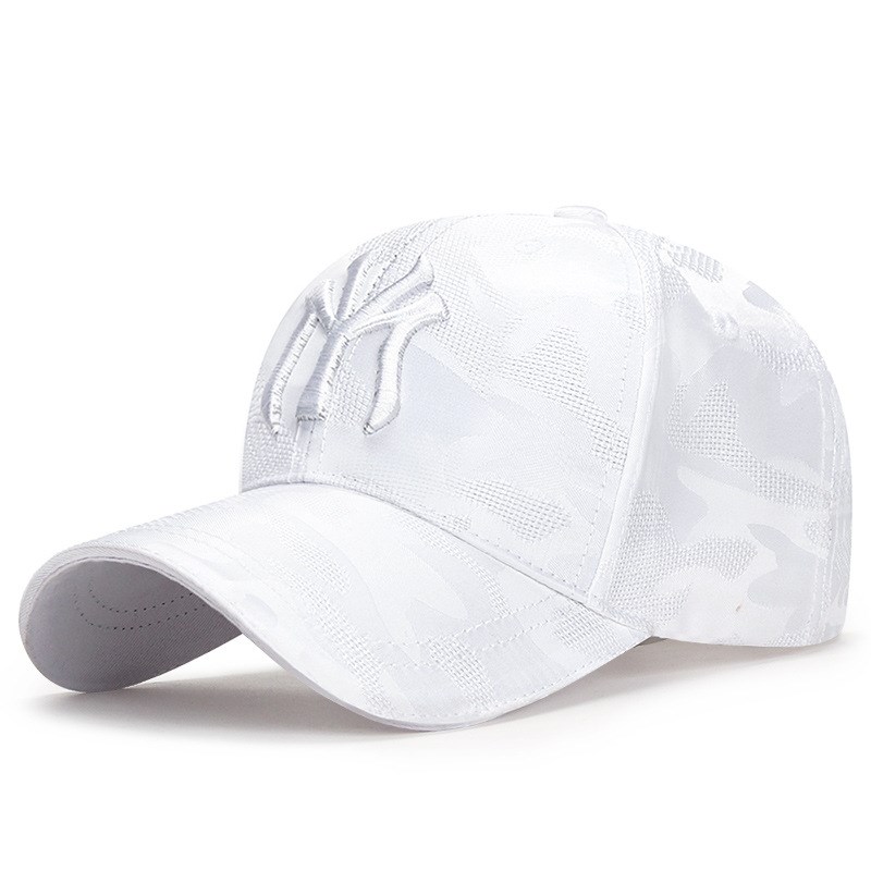 春夏季笑脸嘴唇金属线刺绣帽子男女士显脸R小硬顶纱网棒球帽