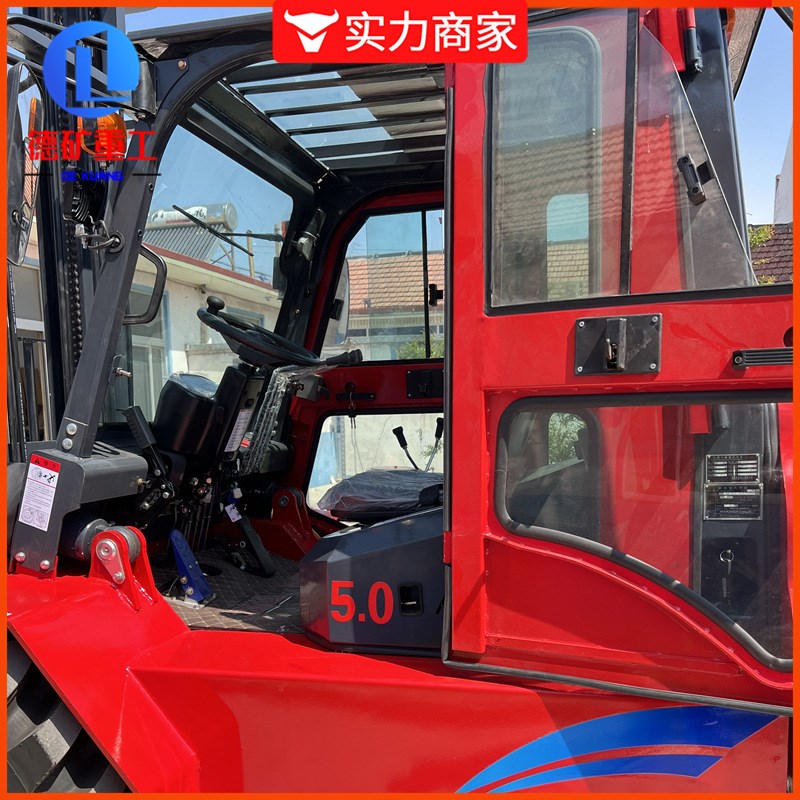 越野叉车3吨 工地液压搬运车工程搬砖卸货四U驱叉车5吨叉车