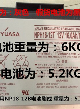 YUASA汤浅NPH16-12T 12V16AH古野FurunoVDR 3000SVDR OP24-12电池