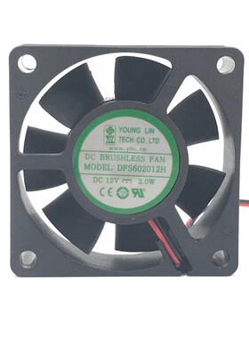 YOUNGLIN永林 6020 DFS602012H DC12V 2.0W 1.5W 6CM静音散热风扇