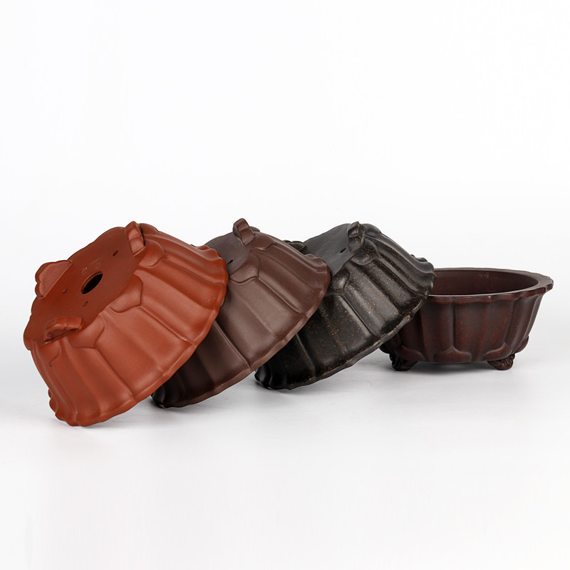 蔓木人紫砂宜兴紫砂花盆精品盆景盆小花盆桌面多肉盆包邮古典素面