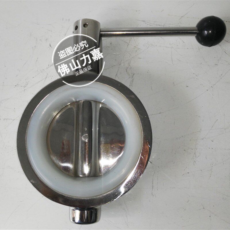 304不锈钢手动卫生级对夹式蝶阀手柄蝶阀D71X-16P食品级硅胶DN50