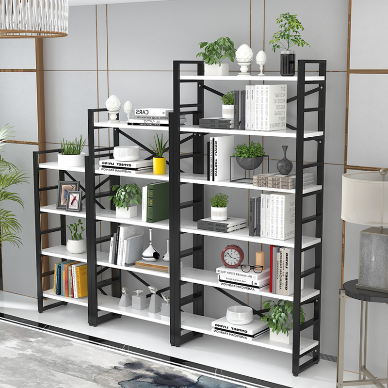 书架落地简约现代置物架钢木多层铁艺客厅展示架组合货架储物架