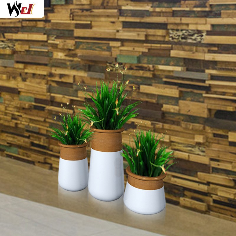 福袋造型玻璃钢花盆容器商场中庭景观美陈花缸落地组合花盆摆件