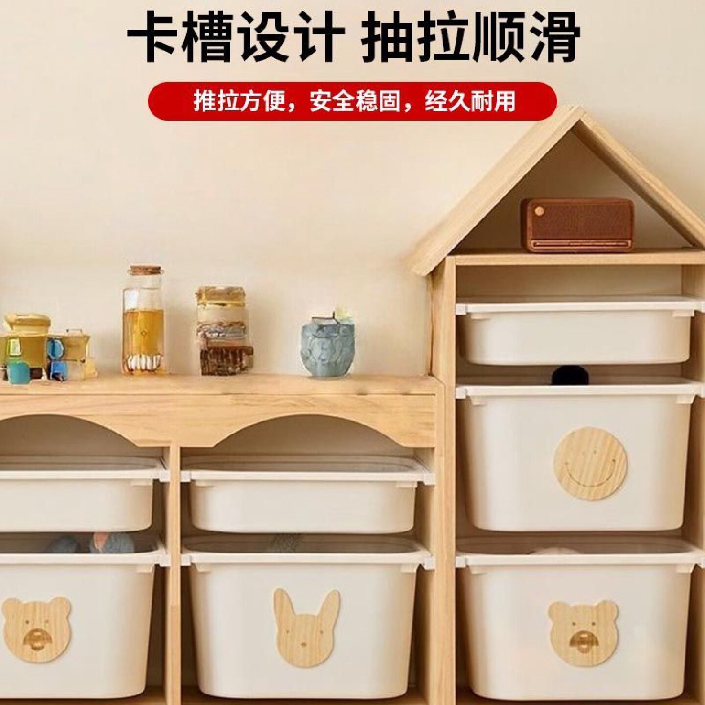 儿童玩具收纳柜书架二合一置物柜客厅电视柜替代大容量宝宝玩具柜