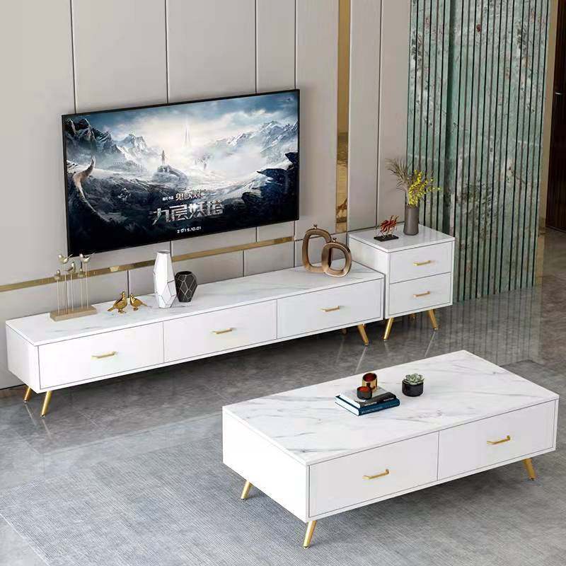 岩板电视柜茶几组合北欧现代简约小户型客厅电视机柜家用家具套装