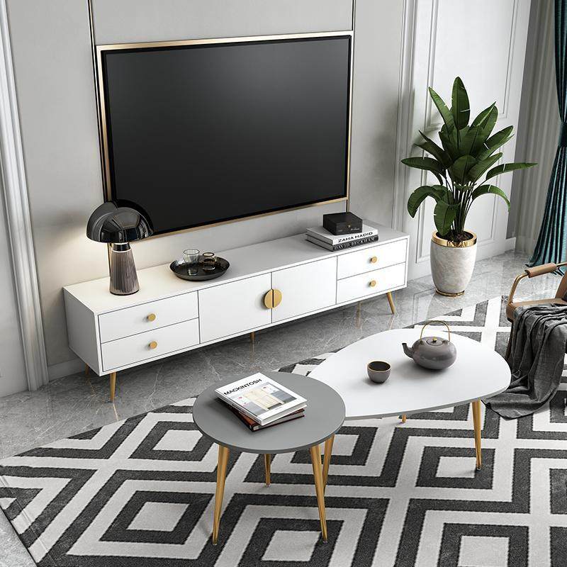 客厅轻奢电视柜茶几组合套装现代简约小户型家用新款网红北欧地柜
