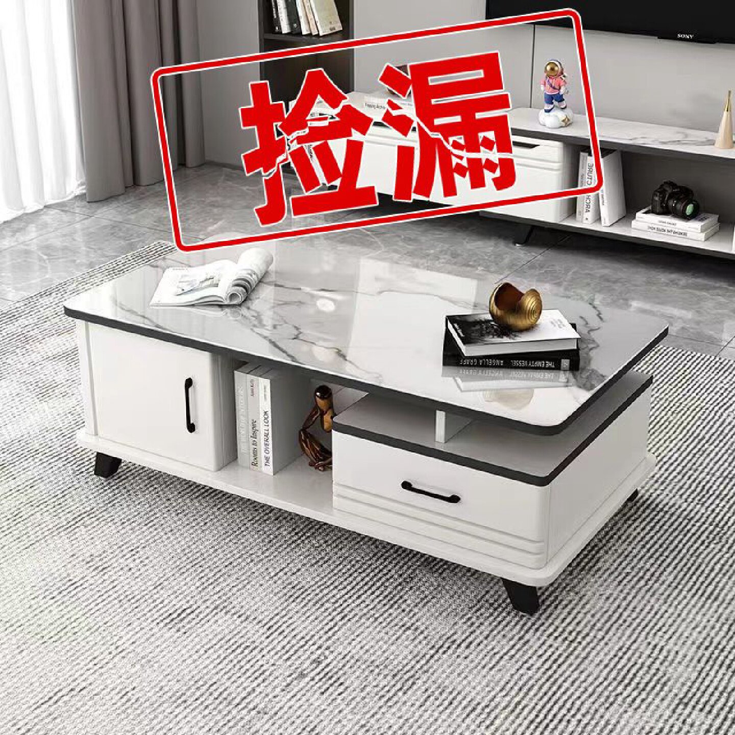 茶几客厅家用小户型简约现代钢化玻璃茶几电视机柜轻奢阳台小茶台