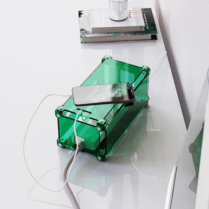 创意工业风插排插座收纳盒插线板电源线数据线电线收纳桌面集线器