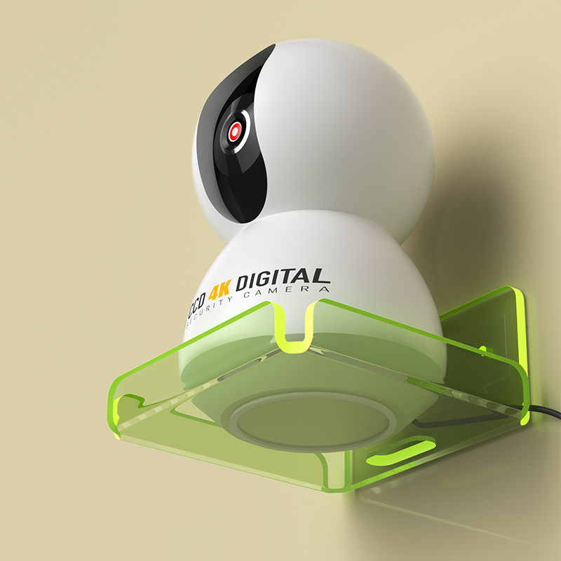 家用摄像头支架壁挂萤石放监控置物架亚克力免打孔路由器隔板