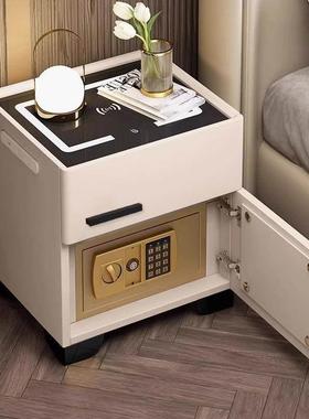 智能床头柜简约现代家用卧室收纳柜轻奢高级主卧收纳柜保险箱一体