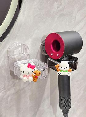吹风机置物架免打孔浴室电吹风挂架可爱卡通帕恰狗卫生间风筒支架