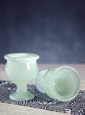 琉璃玉酒杯、佛前小茶杯、拜佛财神酒杯、拜佛用品、摆件、家用圣