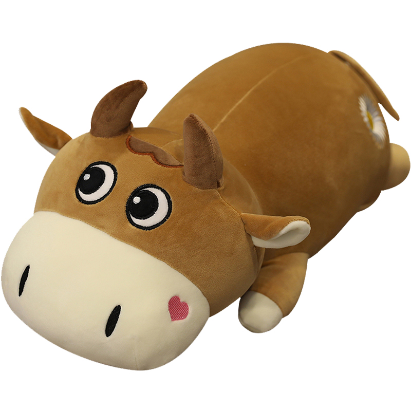 牛牛毛绒玩具可爱枕头趴趴牛公仔奶牛布娃娃玩偶女孩睡觉床上抱枕