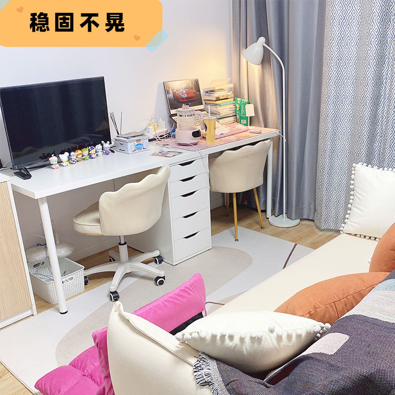 书桌简约白色电脑桌儿童学习桌家用学生写字桌双人长办公桌梳妆台