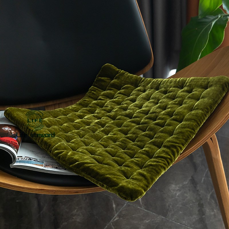 复古金丝绒坐垫餐椅垫中古风椅垫办公单人沙发榻榻米坐垫 cushion
