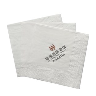 酒店餐饮印花方巾纸整箱 25*25方形广告纸巾干巾饭店用的餐巾纸批