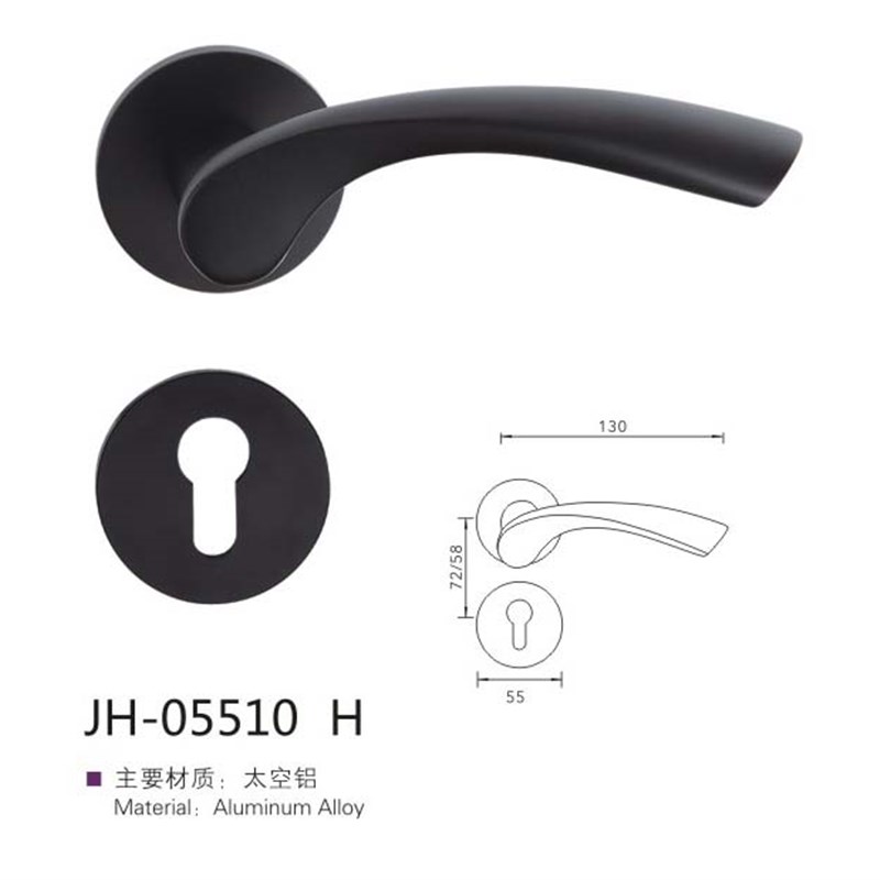 磁吸静音黑色门锁室内卧室房门锁木门锁分体锁执手锁具黑色分体锁