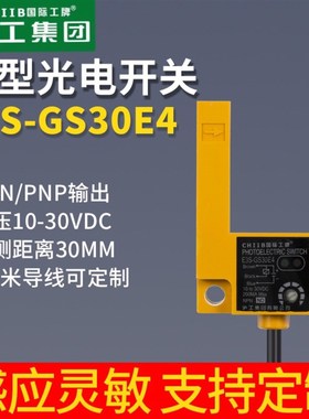沪工E3S-GS30E4 E1 E2 P1 P4 P2槽型光电开关直流NPN常开塑料壳凹