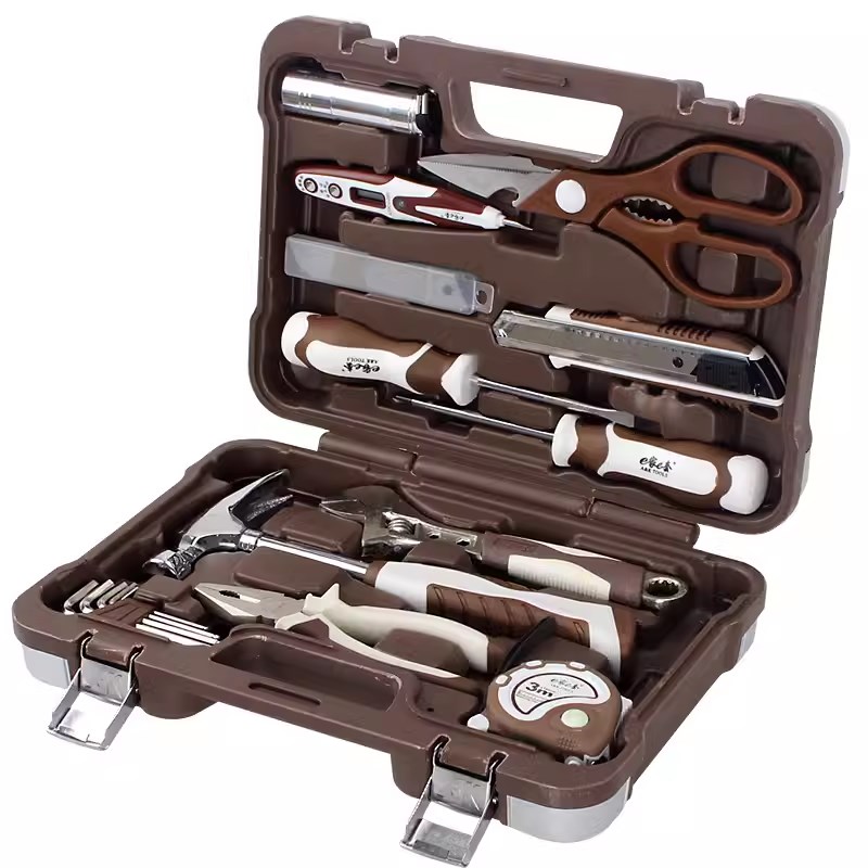 五金工具套装家用手动维修组合工具箱锂电钻多功能家庭修理工具箱