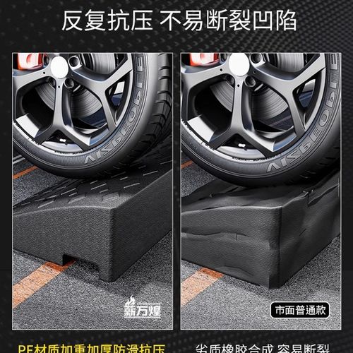 橡胶路沿坡马路牙子减速带汽车上坡垫家用台阶斜坡垫爬坡门槛垫板