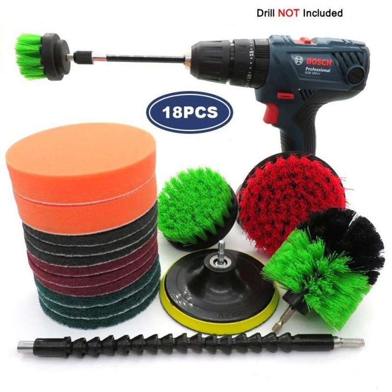 汽车美容内饰翻新抛光电动清洁刷头手电钻清洗刷子轮毂洗车工具