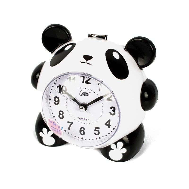 康巴丝学生儿童多功能静音创意卡通个性床头闹钟语音贪睡夜灯音乐