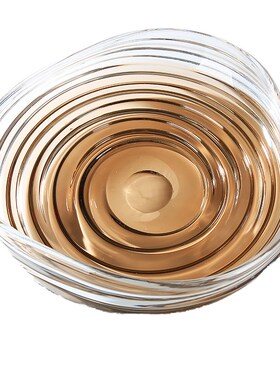 现代轻奢透明艺术玻璃水果盘极简客厅茶几样板间售楼处摆件收纳盘