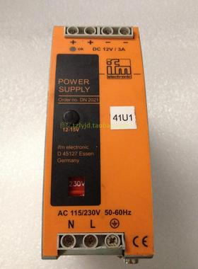 德国IFM DN2021  D45127 开关电源 12V3A 40w