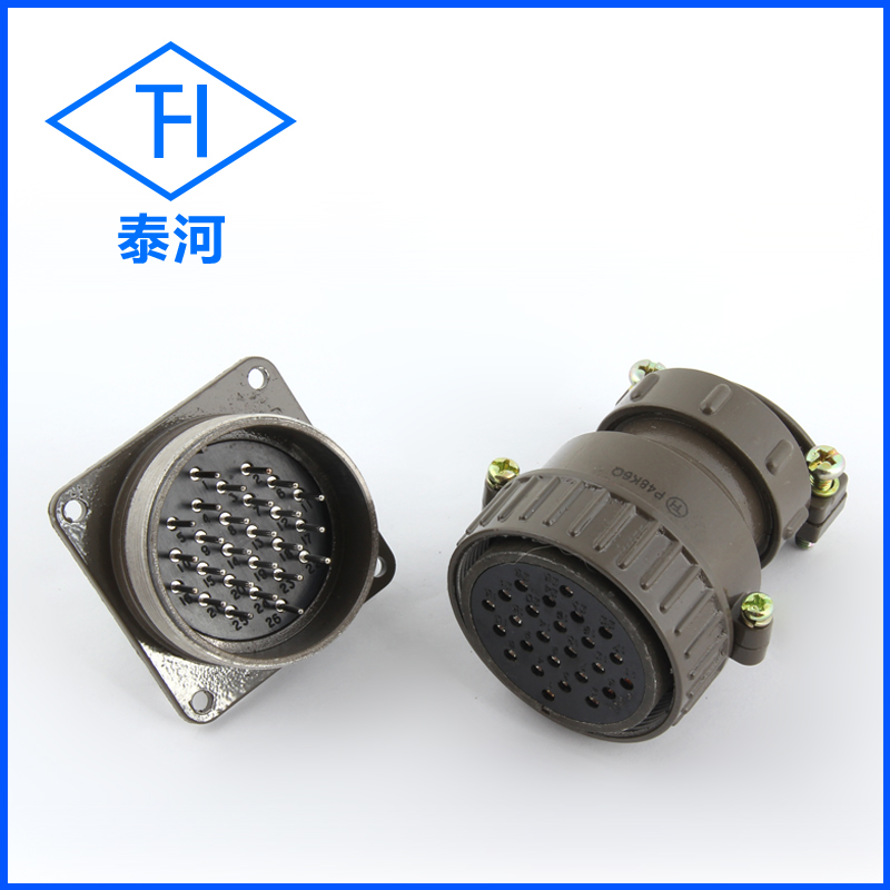 航空插头插座P48K6Q/P48J6A 26芯 圆形连接器 全粗 反向可定做