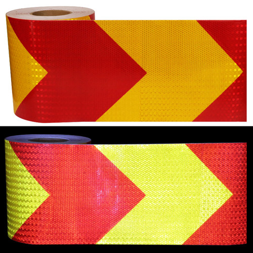 2m宽箭头反光带导向标志夜间防撞道路交通安全警示贴条防水自粘