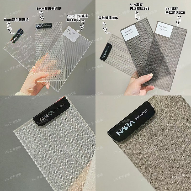 金属夹丝玻璃夹娟艺术玄关屏风隔断定制酒店工程淋浴房客厅推拉门