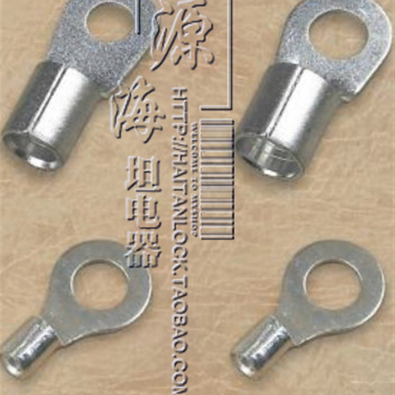 圆形裸接线端子 紫铜焊口铜端子鼻子 圆型接线鼻线耳