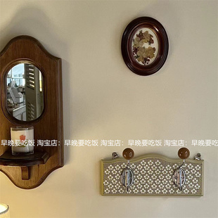 早晚要吃饭 韩国中古壁挂衣帽挂钩装饰民宿咖啡店复古实木衣架