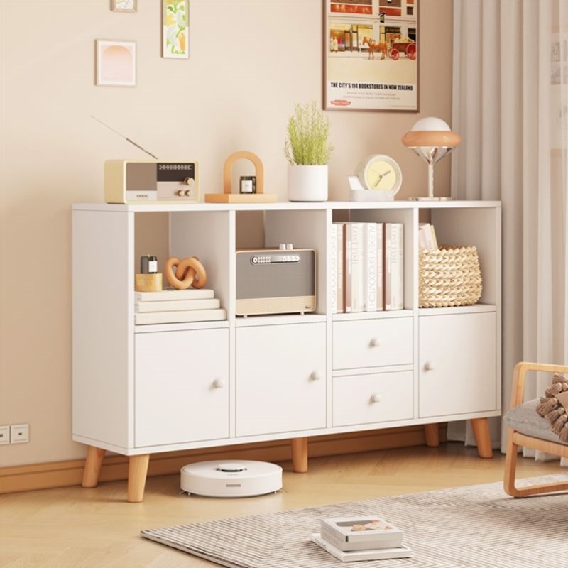 新疆西藏c包邮书柜置物柜矮柜子储物柜展示柜收纳柜一体客厅靠墙