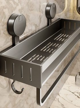 吸盘浴室置物架卫生间收纳架免打孔洗漱台壁挂式洗手间挂墙上厕所