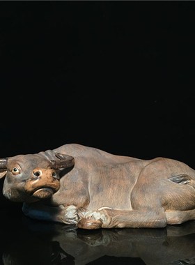 石湾公仔陶瓷牛生肖创意家居客厅博古架电视柜摆件U开业手工艺礼