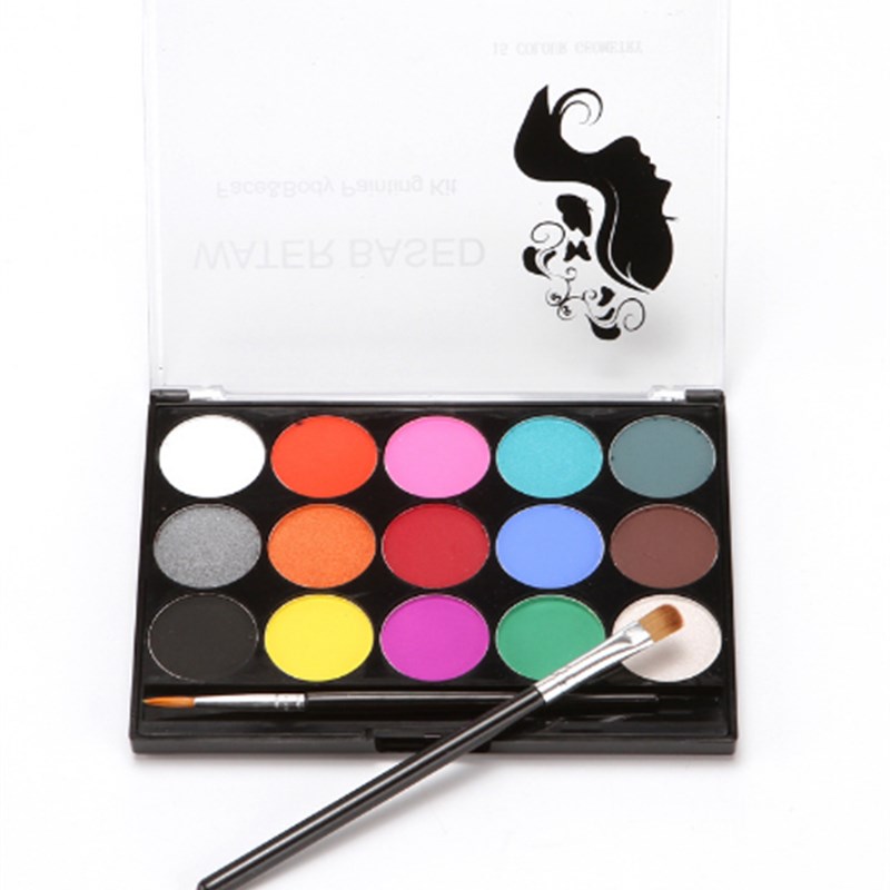 新款球迷用品1j5色水溶性彩绘颜料化妆模特彩绘面彩色水彩颜料