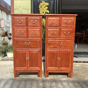 红木刺猬紫檀五斗柜花梨木文件柜红木家具实木收纳柜餐边柜储物柜