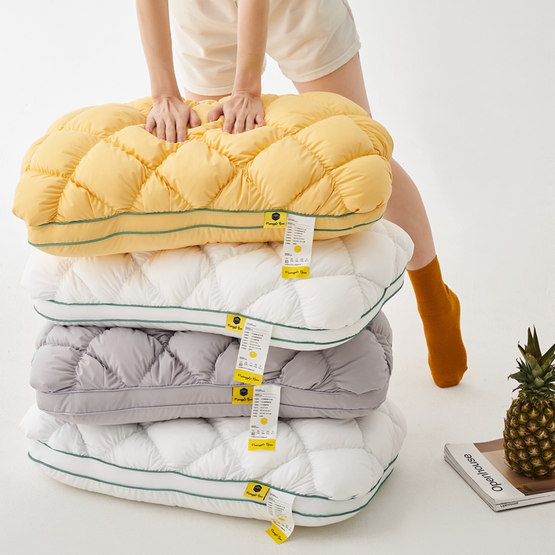 家用菠罗面c包枕芯护颈枕头一对装助睡眠颈椎枕一只47*74cm单人男