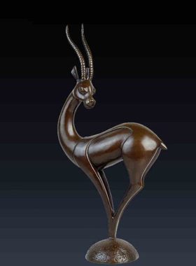 班德拉斯纯铜梅花鹿欧式客厅玄关家居软装饰工艺品开业礼品