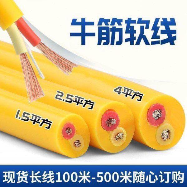 国标RVV牛筋电线超软线1.5/2.5/4/6平方家用线零下30度超级防冻线