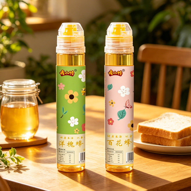 1瓶洋槐花蜂蜜125g挤压瓶百花蜜便携小包装饮品天然蜜源官方正品