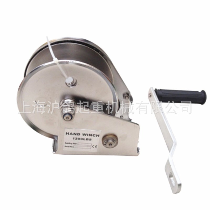 304材质不锈钢绞盘防锈防腐蚀自锁手摇绞盘卷扬机牵引机