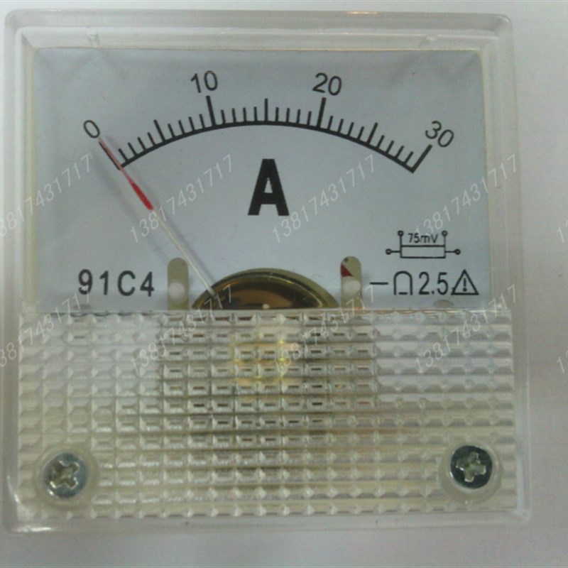 91C4-30A /75mV 直流指针式电流表 面板表 电流电压