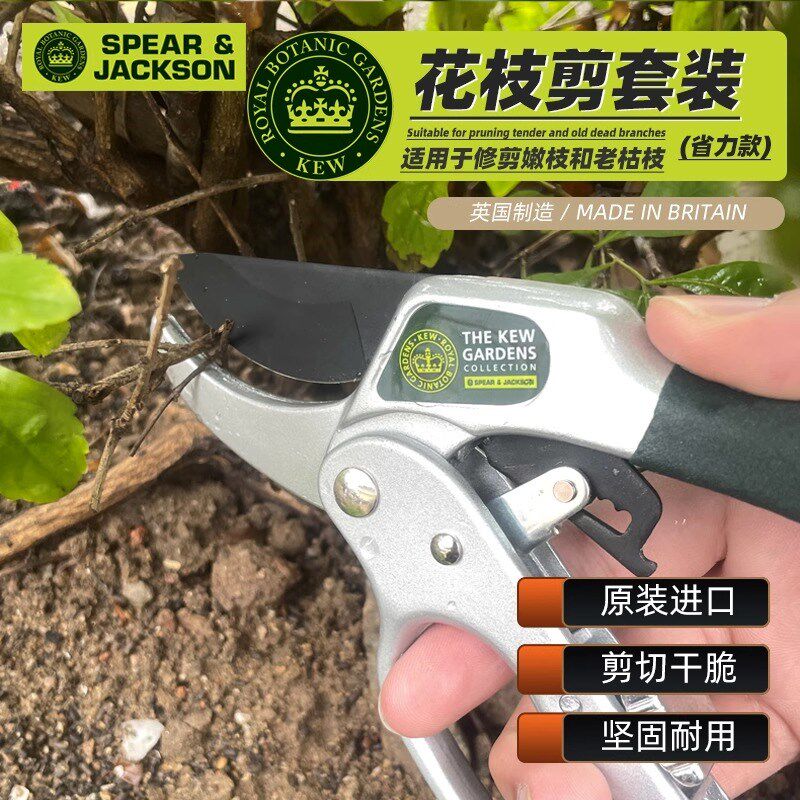 英国进口SPEAR & JACKSON修枝剪园艺树枝剪省力花枝果树剪刀套装图片