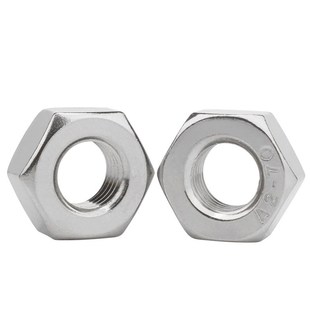 304不锈钢细牙六角螺母螺帽中牙细扣螺丝帽M4M5M8M10M12M14 M2027