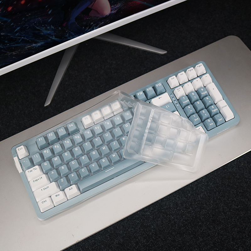 升派达尔优A98机械键盘保护膜键盘防尘套透明TPU全覆盖凹凸罩