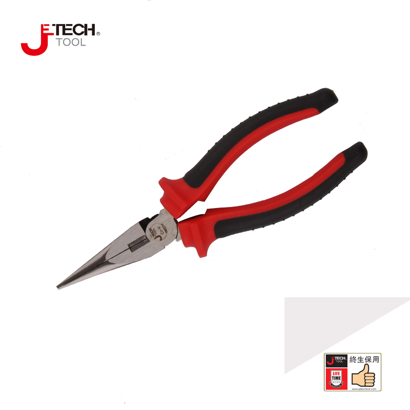 捷科省力型尖嘴钳铬钒钢钳子夹持钳固定钳多功能尖口电工钳便携