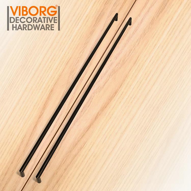 VIBORG域堡哑黑304不锈钢柜子拉手柜门拉手衣柜抽屉橱柜 加长把手